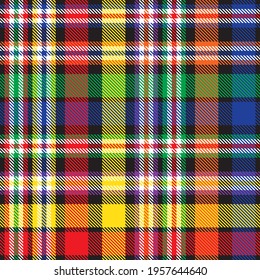 Rainbow Plaid, checkered, tartan seamless pattern suitable for fashion textiles and graphics