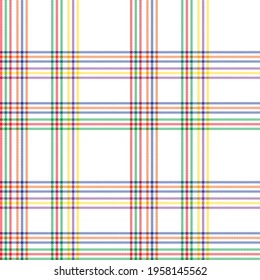 Rainbow Plaid, checkered, tartan seamless pattern suitable for fashion textiles and graphics