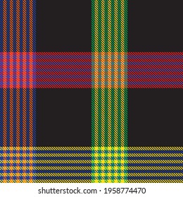 Rainbow Plaid, checkered, tartan seamless pattern suitable for fashion textiles and graphics