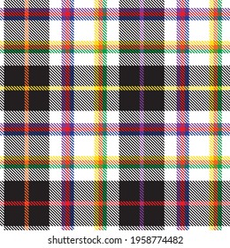 Rainbow Plaid, checkered, tartan seamless pattern suitable for fashion textiles and graphics