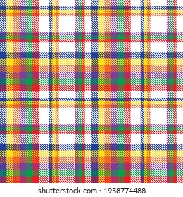 Rainbow Plaid, checkered, tartan seamless pattern suitable for fashion textiles and graphics