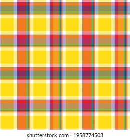 Rainbow Plaid, checkered, tartan seamless pattern suitable for fashion textiles and graphics