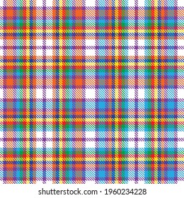 Rainbow Plaid, checkered, tartan seamless pattern suitable for fashion textiles and graphics