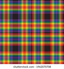 Rainbow Plaid, checkered, tartan seamless pattern suitable for fashion textiles and graphics
