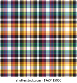Rainbow Plaid, checkered, tartan seamless pattern suitable for fashion textiles and graphics