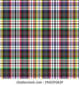Rainbow Plaid, checkered, tartan seamless pattern suitable for fashion textiles and graphics