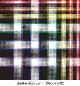 Rainbow Plaid, checkered, tartan seamless pattern suitable for fashion textiles and graphics