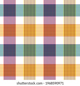 Rainbow Plaid, checkered, tartan seamless pattern suitable for fashion textiles and graphics