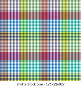 Rainbow Plaid, checkered, tartan seamless pattern suitable for fashion textiles and graphics