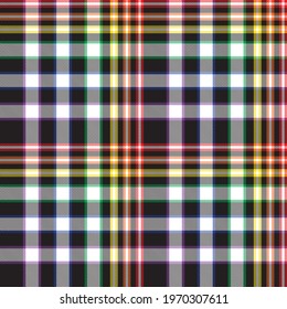 Rainbow Plaid, checkered, tartan seamless pattern suitable for fashion textiles and graphics