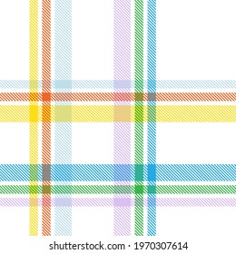 Rainbow Plaid, checkered, tartan seamless pattern suitable for fashion textiles and graphics