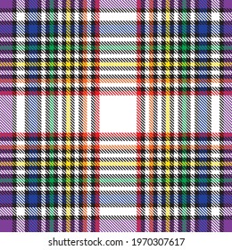 Rainbow Plaid, checkered, tartan seamless pattern suitable for fashion textiles and graphics