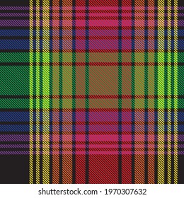 Rainbow Plaid, checkered, tartan seamless pattern suitable for fashion textiles and graphics