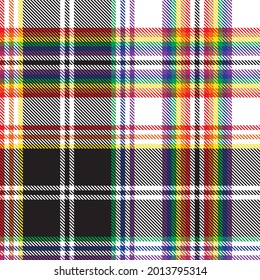 Regenbogen-Plaid, karierte, nahtlose Tartan-Muster, geeignet für Modetextilien und Grafiken