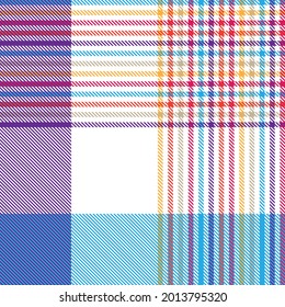 Placa de arcoiris, de cuadros, sin soldadura de color escocés, adecuada para textiles y gráficos de moda