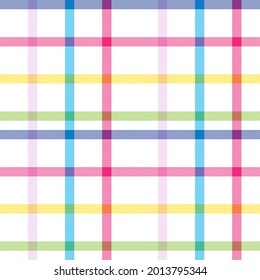 Rainbow Plaid, checkered, tartan seamless pattern suitable for fashion textiles and graphics