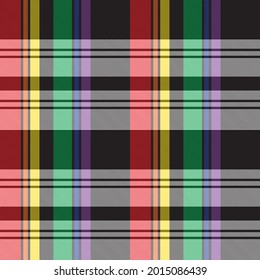 Rainbow Plaid, checkered, tartan seamless pattern suitable for fashion textiles and graphics
