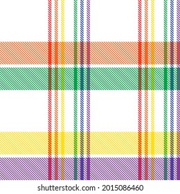 Rainbow Plaid, checkered, tartan seamless pattern suitable for fashion textiles and graphics