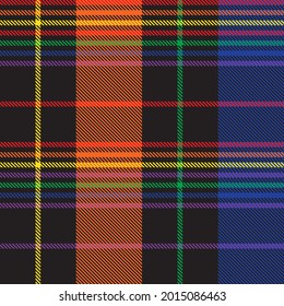 Rainbow Plaid, checkered, tartan seamless pattern suitable for fashion textiles and graphics