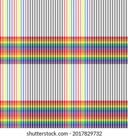 Rainbow Plaid, checkered, tartan seamless pattern suitable for fashion textiles and graphics