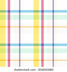 Rainbow Plaid, checkered, tartan seamless pattern suitable for fashion textiles and graphics