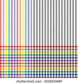 Rainbow Plaid, checkered, tartan seamless pattern suitable for fashion textiles and graphics