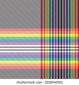 Rainbow Plaid, checkered, tartan seamless pattern suitable for fashion textiles and graphics