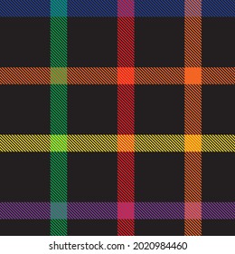 Rainbow Plaid, checkered, tartan seamless pattern suitable for fashion textiles and graphics