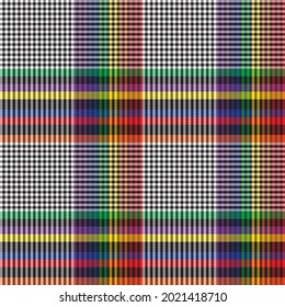 Rainbow Plaid, checkered, tartan seamless pattern suitable for fashion textiles and graphics