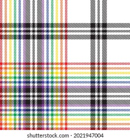 Rainbow Plaid, checkered, tartan seamless pattern suitable for fashion textiles and graphics