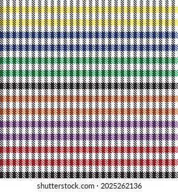 Regenbogen-Plaid, karierte, nahtlose Tartan-Muster, geeignet für Modetextilien und Grafiken