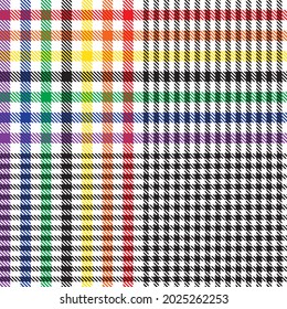 Rainbow Plaid, checkered, tartan seamless pattern suitable for fashion textiles and graphics