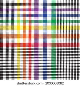 Rainbow Plaid, checkered, tartan seamless pattern suitable for fashion textiles and graphics