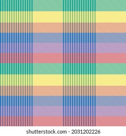 Rainbow Plaid, checkered, tartan seamless pattern suitable for fashion textiles and graphics