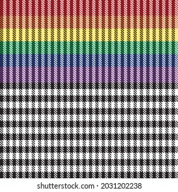 Rainbow Plaid, checkered, tartan seamless pattern suitable for fashion textiles and graphics