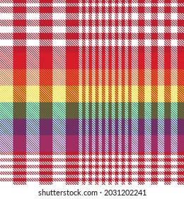 Rainbow Plaid, checkered, tartan seamless pattern suitable for fashion textiles and graphics