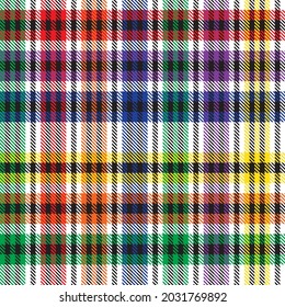 Rainbow Plaid, checkered, tartan seamless pattern suitable for fashion textiles and graphics