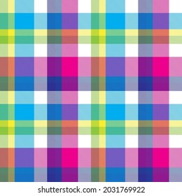 Rainbow Plaid, checkered, tartan seamless pattern suitable for fashion textiles and graphics