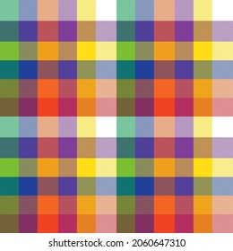 Rainbow Plaid, checkered, tartan seamless pattern suitable for fashion textiles and graphics