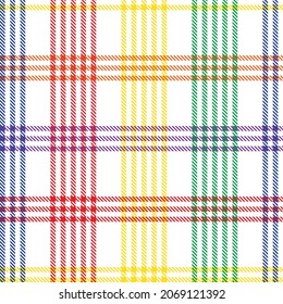 Rainbow Plaid, checkered, tartan seamless pattern suitable for fashion textiles and graphics