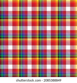 Rainbow Plaid, checkered, tartan seamless pattern suitable for fashion textiles and graphics