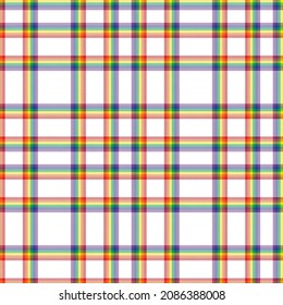 Rainbow Plaid, checkered, tartan seamless pattern suitable for fashion textiles and graphics