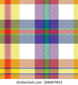 Rainbow Plaid, checkered, tartan seamless pattern suitable for fashion textiles and graphics