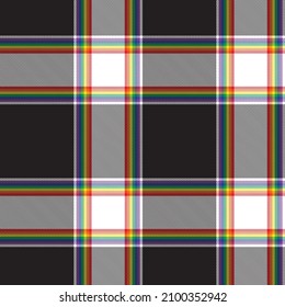 Rainbow Plaid, checkered, tartan seamless pattern suitable for fashion textiles and graphics