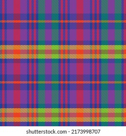 Rainbow Plaid, checkered, tartan seamless pattern for fashion textiles and graphics