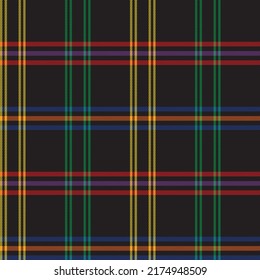 Rainbow Plaid, checkered, tartan seamless pattern for fashion textiles and graphics