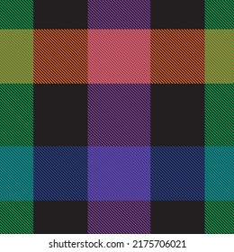Rainbow Plaid, checkered, tartan seamless pattern for fashion textiles and graphics