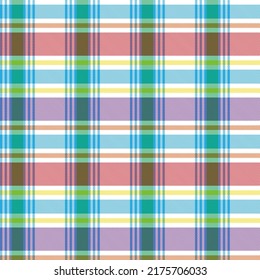 Rainbow Plaid, checkered, tartan seamless pattern for fashion textiles and graphics