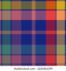 Rainbow Plaid, checkered, tartan seamless pattern suitable for fashion textiles and graphics