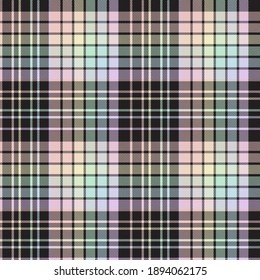 Rainbow Plaid seamless pattern collection includes 8 designs for fashion textiles and graphics